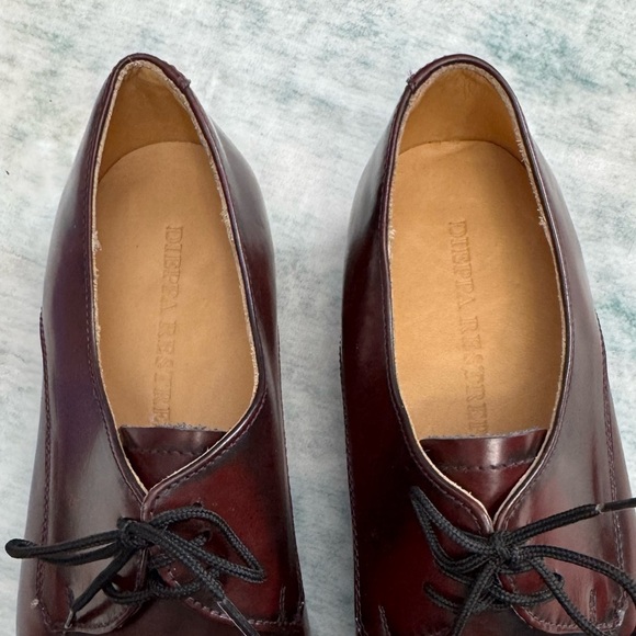 Dieppa Restrepo Burgundy Leather Oxford Shoes Women’s Size 6 Handmade Artisan - Picture 10 of 13